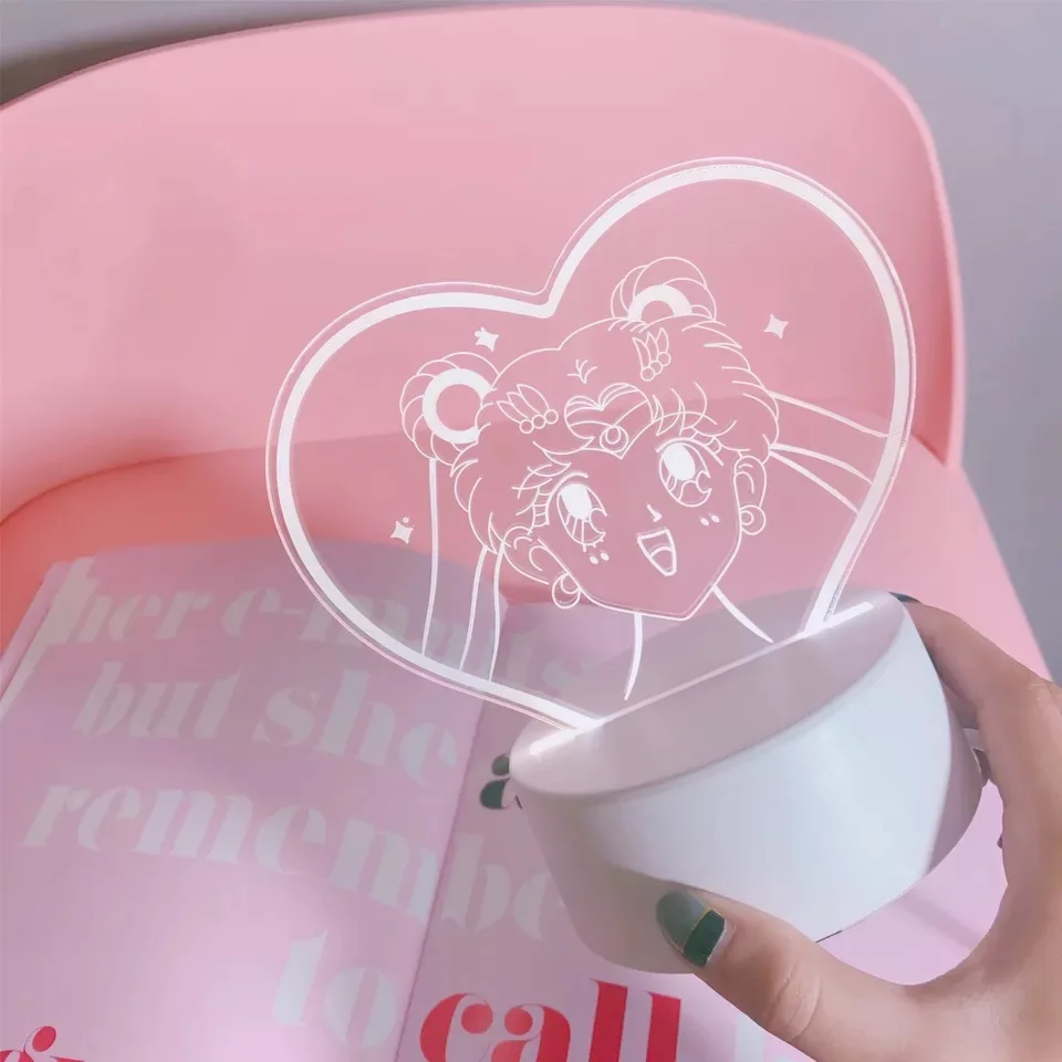 Wholesale Birthday Gift Cartoon Sailor Moon Decoration Table Lamp Night Light Projector
