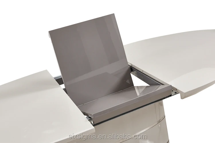 most popular high glossy extension wooden rectangle shape dining table sets