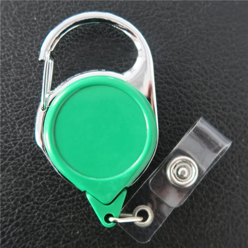 Retractable Carabiner Badge Reel With Metal Frame Badge Reel