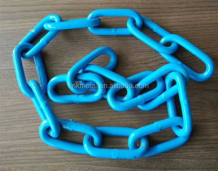
G80 Welded Steel Heavy Duty Painted G80 Alloy Steel Long Link Chain Colorful Lashing Chain 