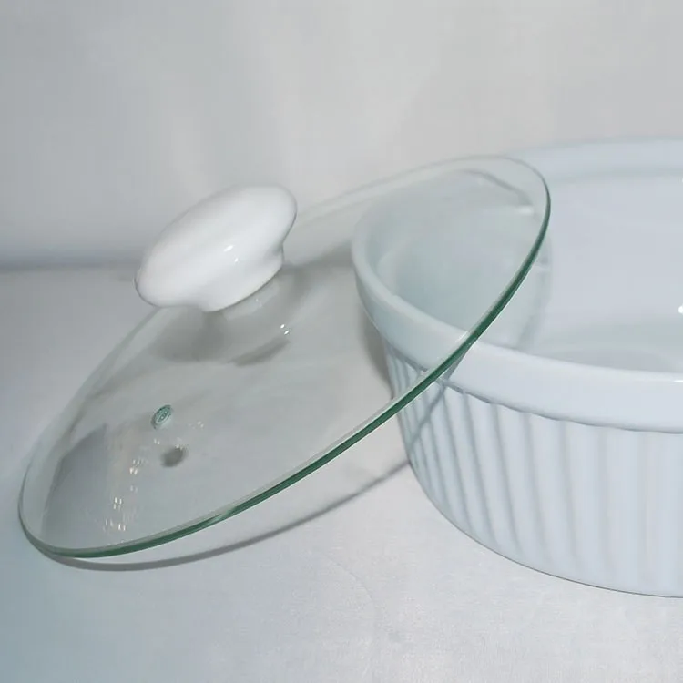 2018 hot item ceramic bowl glass lid microwave glass lid for ceramic bowl clay pot glass lid