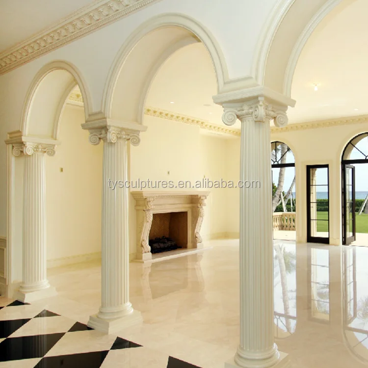 Classical European antique Roman style stone marble column for building house villa decoration