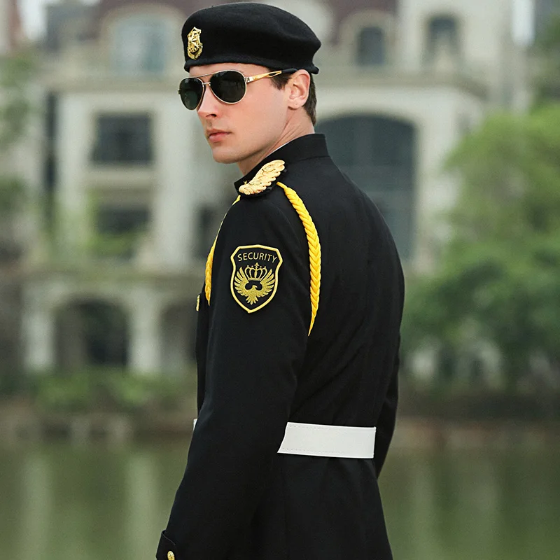 Design Black Color Security Guard Uniforms For Sale