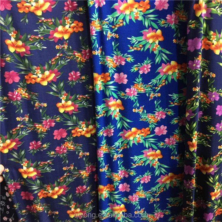 Мягкая на ощупь 100% вискоза, гладкая тканая Реактивная ткань с принтом для платья для девочек