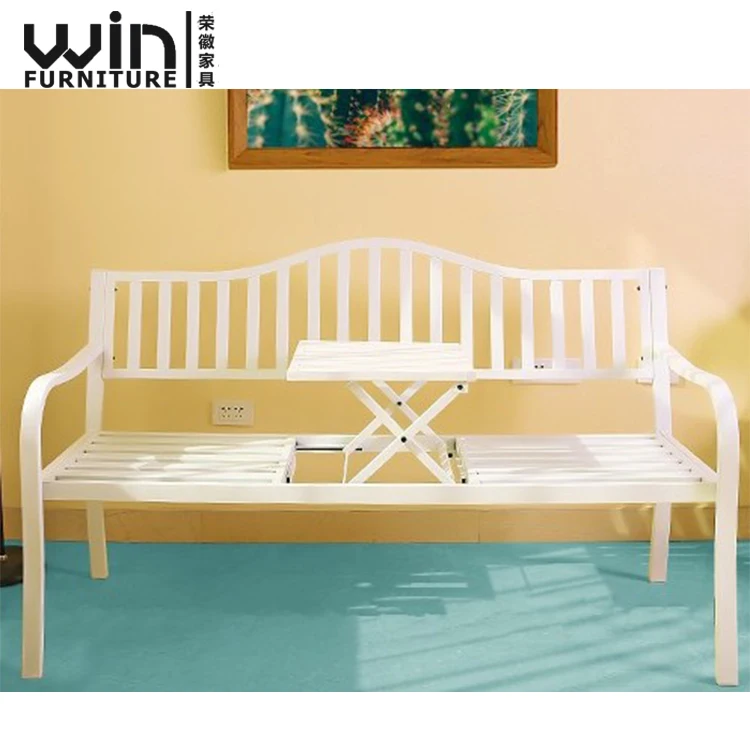 
Low Price Outdoor Steel Resting Bench Cast Iron Courtyard Chair with coffee table 