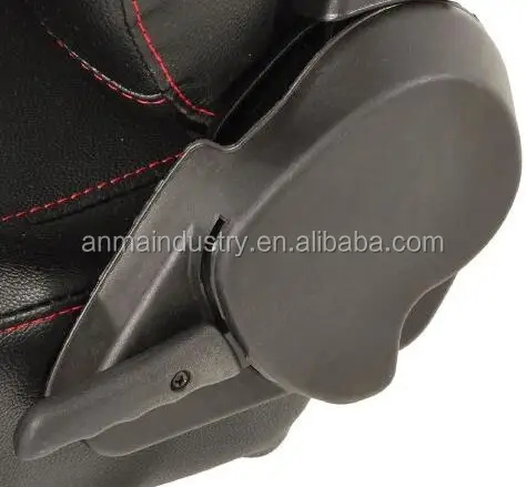 Black and gray MEMORY FOAM PVC Adjustable adult car booster racing seat