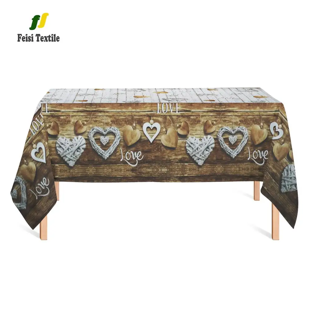 
 Коричневая скатерть в итальянском стиле с рисунком сердца для ресторана, оптовая продажа  
