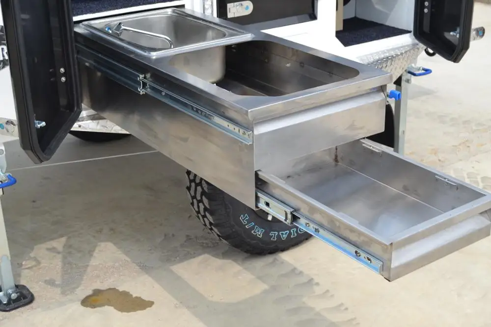 Off Road Folding Caravan Camper Trailers With Roof Tent