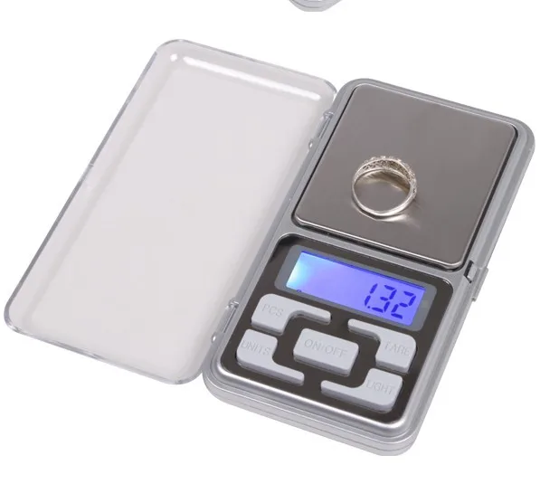 Mini  Digital Scale 1000g x 0.1g Jewelry Gold Silver Coin Gram Pocket Size Display Units Pocket Electronic Scales