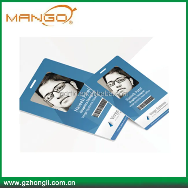 125KHz TK4100 RFID ID Card with Photo Printing for Student and Employee portrait ID cards