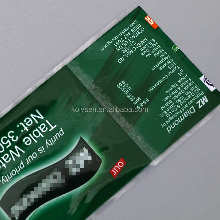 Custom printed shrink sleeve labels for mineral water bottles packaging