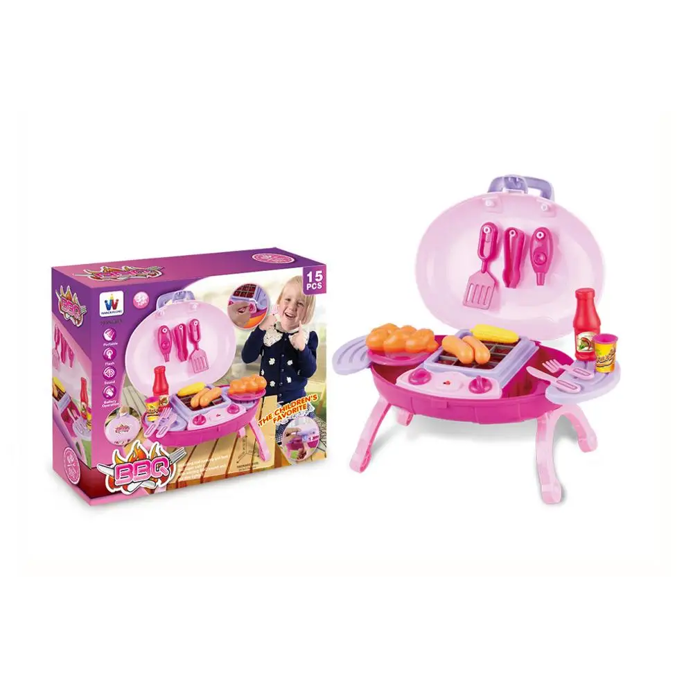
High quality educational interesting BBQ play set kitchen toys for kids 