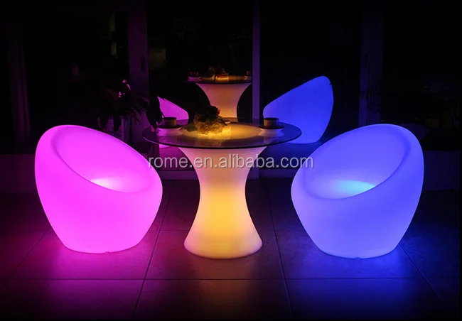 Led furniture restaurant cafe bars nightclubs luminous combination tables and chairs the KTV remote creative tea table