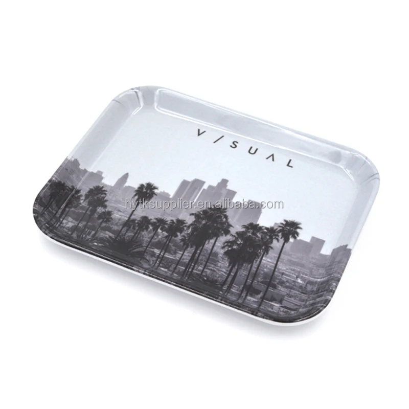 Custom printed clearly plastic melamine square tray