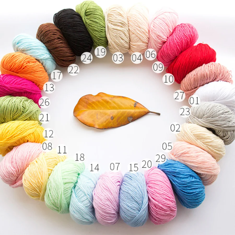 China manufacturer wholesale 8ply 100% cotton baby yarn baby knitting yarn for hand knitting