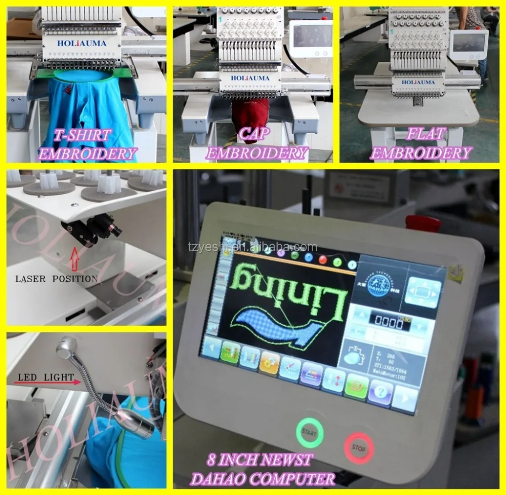 1200 RPM embroidery machine computerized single head embroidery machine