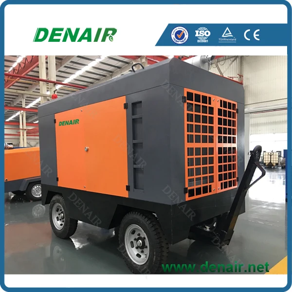 Винтовой портативный воздушный компрессор 600 куб ФТ/м 7 бар