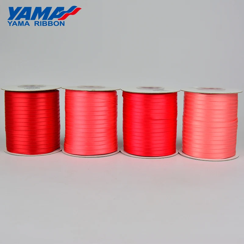 Yama 196 colors 5 MM wide single double faced polyester satin ribbon