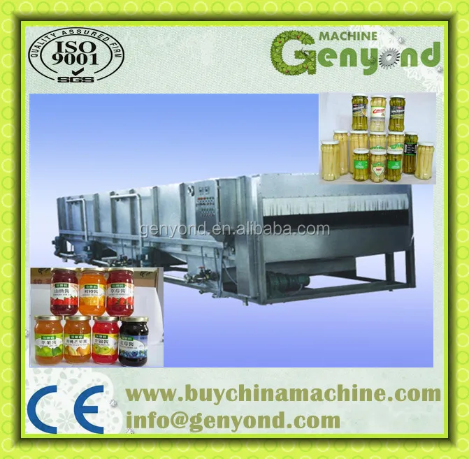 Tunnel pasteurizer for glass bottle/cans/jars