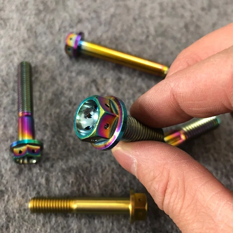 M6 M8 M10 M12 титановые фланцевые болты для мотоциклов