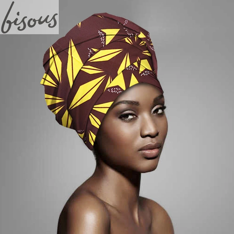 
Fashion tribal print Dashiki cotton Ankara bandanas easy print Elastic African Silk Headwrap 