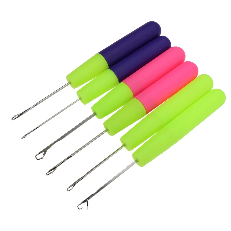 High quality knitting needle plastic handle crochet hook with tongue