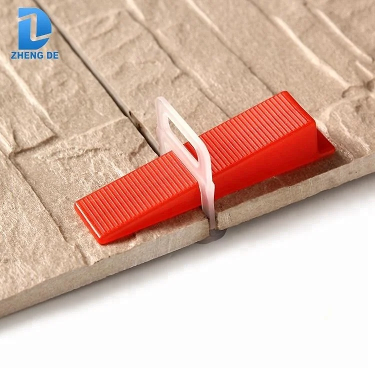 Tile leveling system clips and wedges, plastic tile clips leveling system