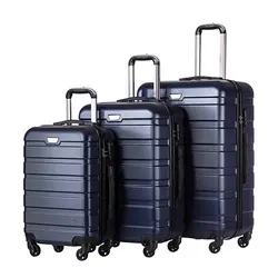 Enfung 20' 24' 28' ABS Hard Shell Case Trolley Suitcase Luggage Set of 3