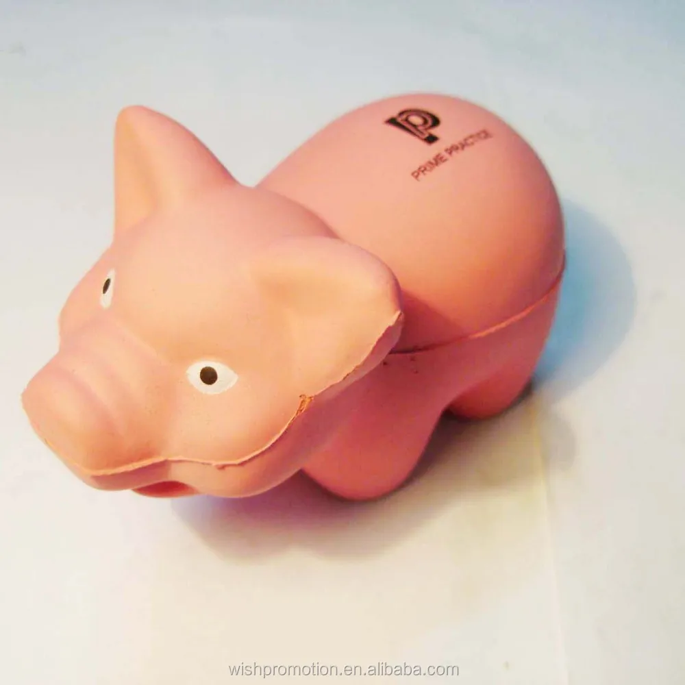 pu stress pig toy pig stress ball pig pu toy