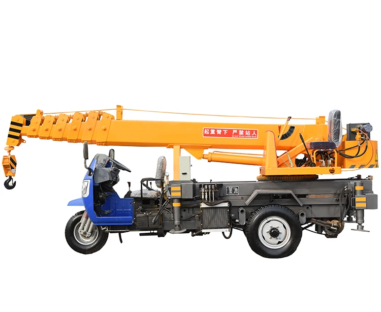 hot sale 3 ton tricycle truck telescopic boom truck crane price