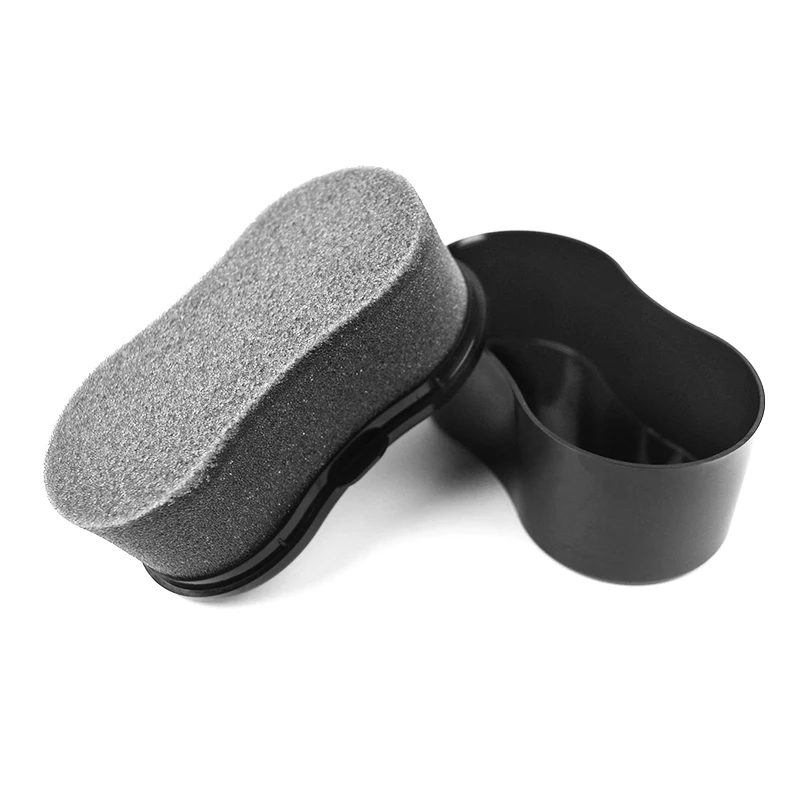 Shoe shine sponge and shoe polish sponge with neutral color