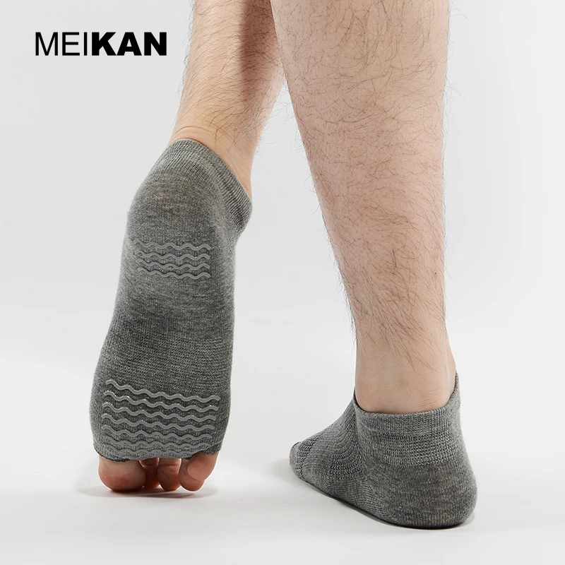 Носки MEIKAN цветные на заказ Нескользящие хлопковые Нейлоновые женские носки с открытым пятью пальцами для йоги