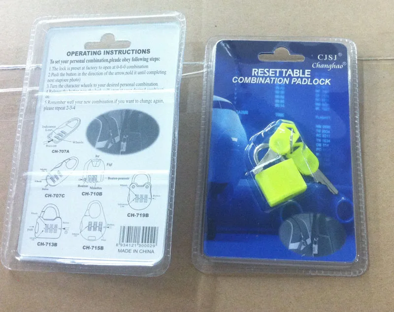 
CH-CX01 20mm key padlock with colorful ABS cover 