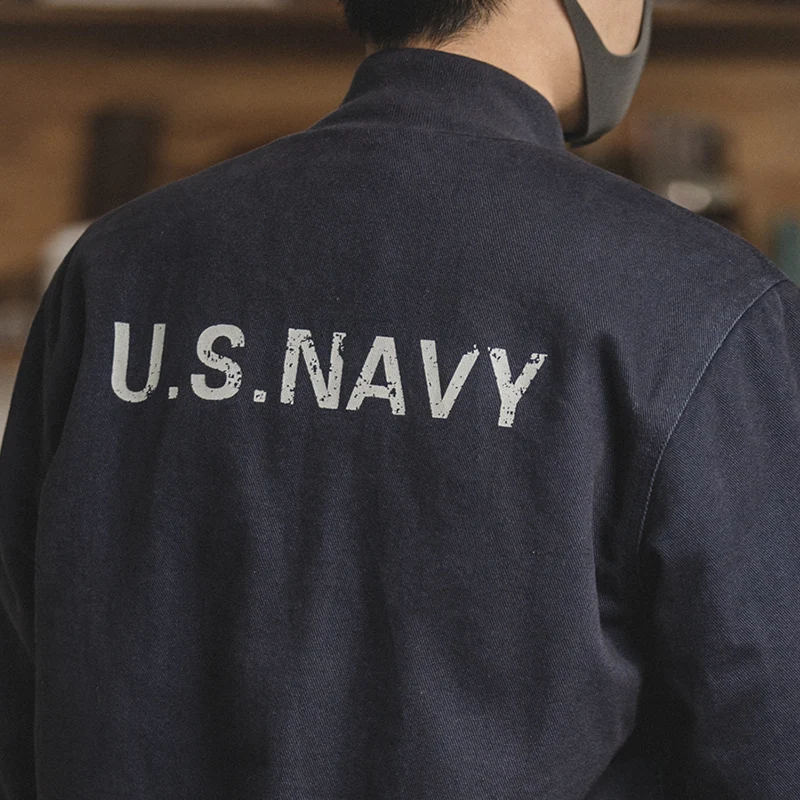 US N-1 NAVY deck jacket, sherpa lining bomber jacket