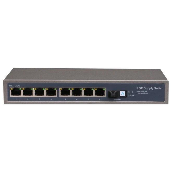 9 port PoE switch for hikvision cctv camera