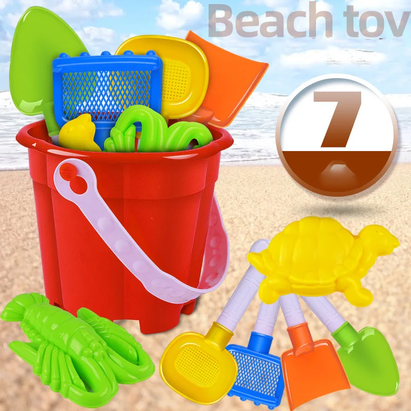 
outdoor beach toy bucket plastic toy beach sand toy set 
