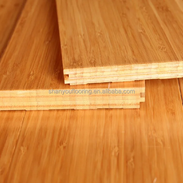 Piso de bambu, CE сертифицированный карбонизированный вертикальный бамбуковый настил с быстрой защелкой