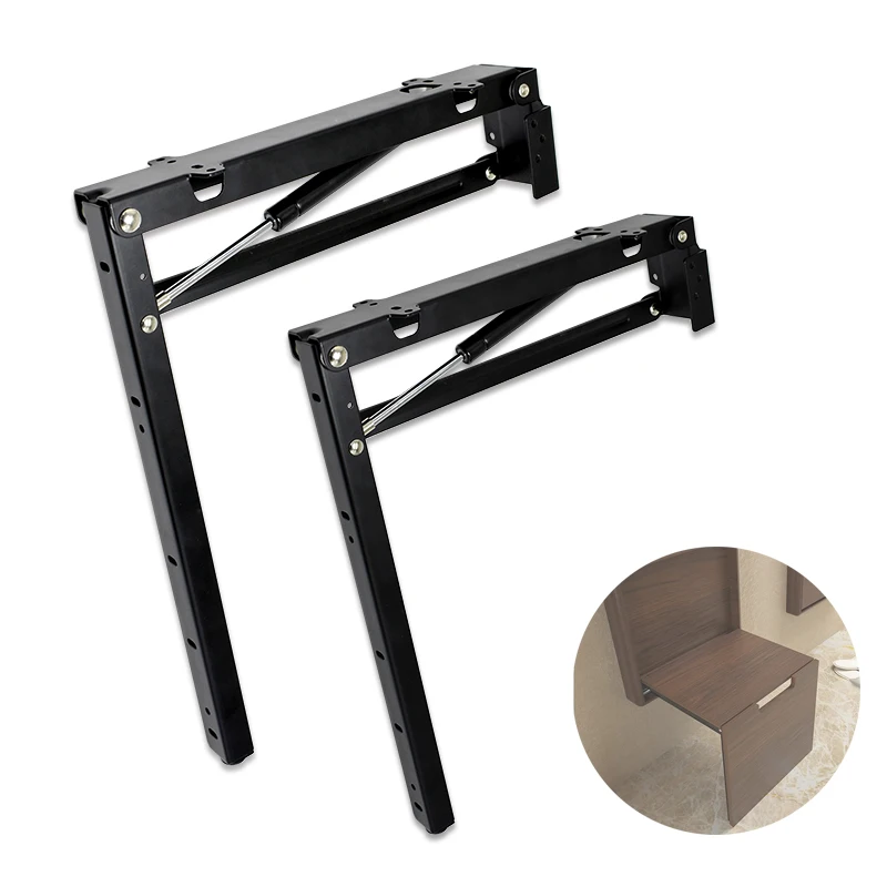 
 Space saving shelf support shoe cabinet wardrobe stool hydraulic buffer hidden folding seat stool bracket  