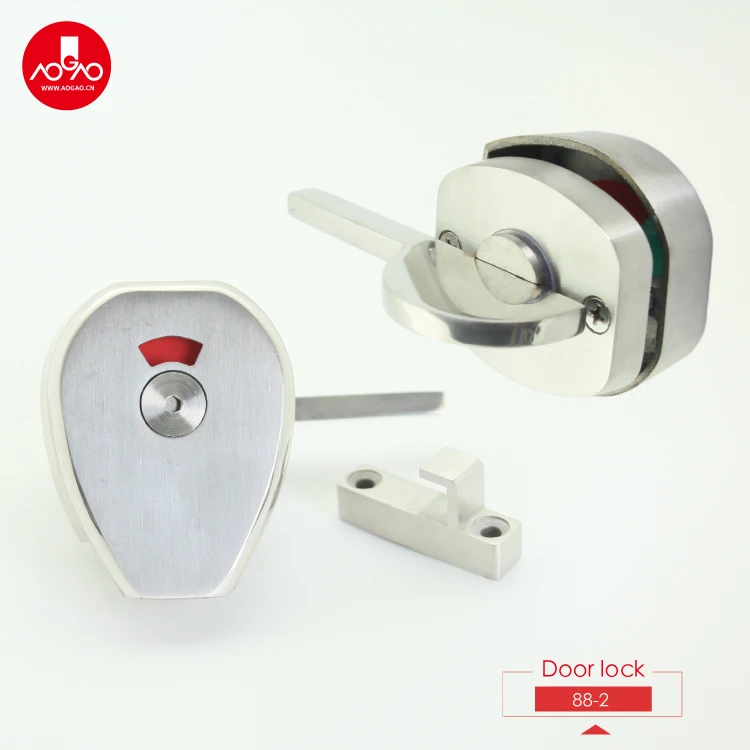 toilet partition door lock with indicator