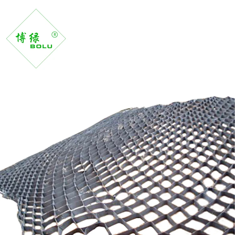 Slope protection plastic sheet and soil stabilization polymer grid Black Green geocell