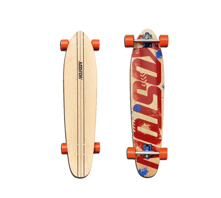 Pro quality KOSTON full canadian maple wood longboard complete for cruising
