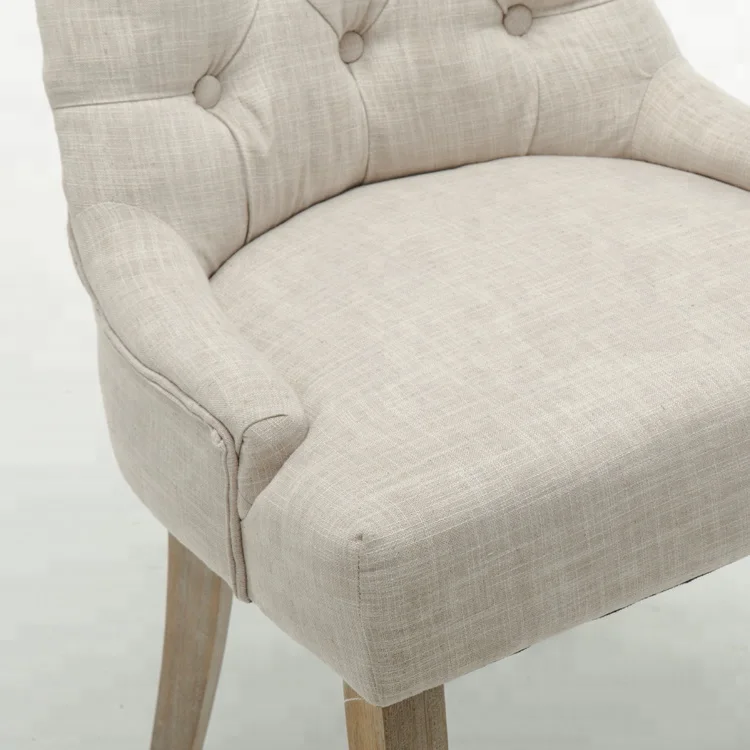 Modern Chair Furniture Fabric Wooden Cheap Restaurant Upholstery Dining Room Set Tufted Dining Chair