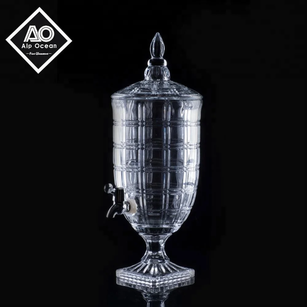 Большой Стеклянный диспенсер объемом 4,9 л, стеклянный диспенсер для воды с краном для использования в отеле, баре и ресторане