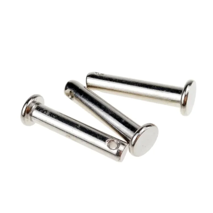 Galvanized Metal Steel Clevis Pins Flat Head Fastener Split Pins Holes Standard DIN 1444