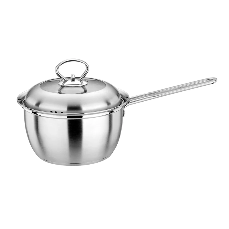 Stainless steel noodles pan milk pot mini saucepan With Lid