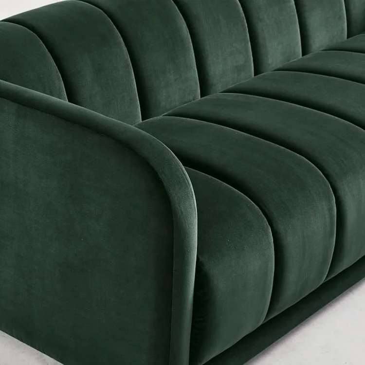 Fabric sofa furniture set green color nordic style 4 SEATER SOFA modern furniture living room set