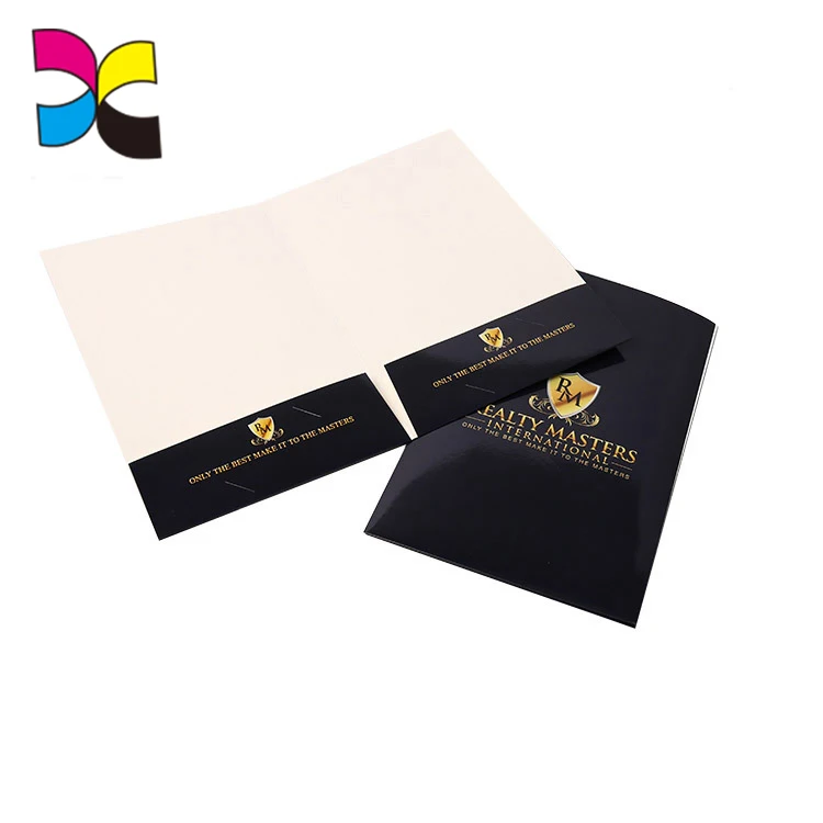 Promotional wholesale high quality presentation custom advertising folder