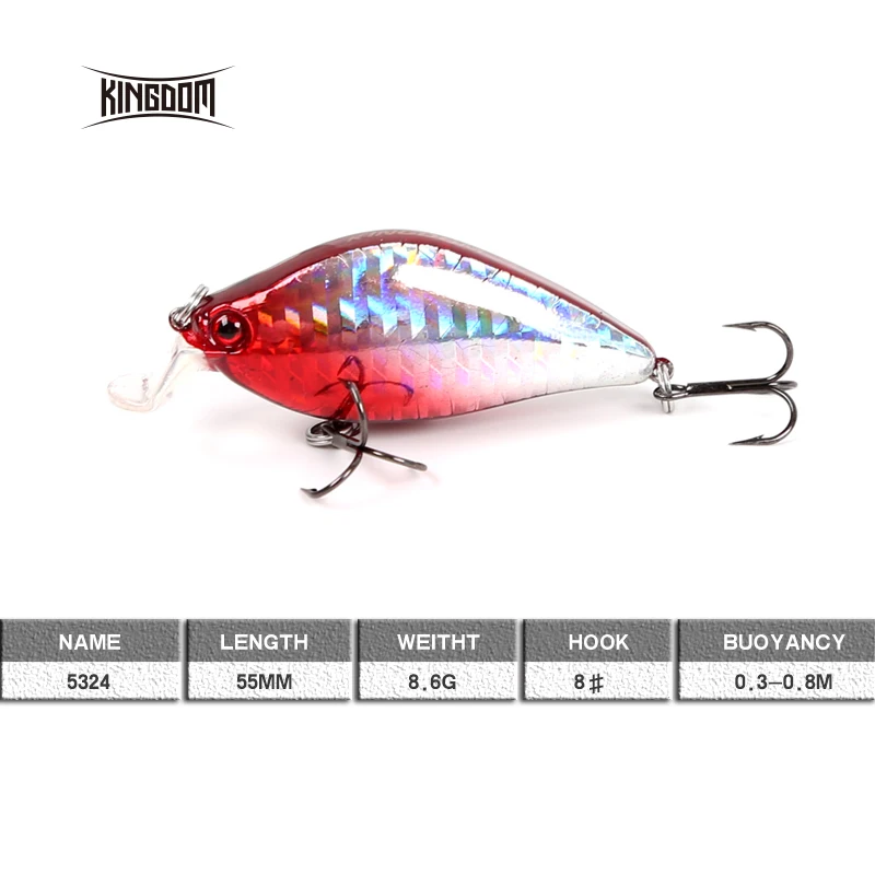 fishing lure 8.6g 55mm minnow floating new arrival minnow baits inside hologram cast bait with plastic lip model 5324