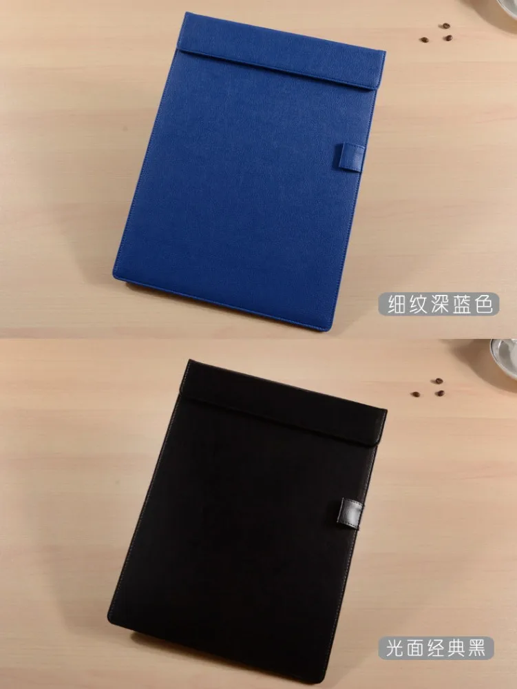 A4 size leather writing clipboard for office