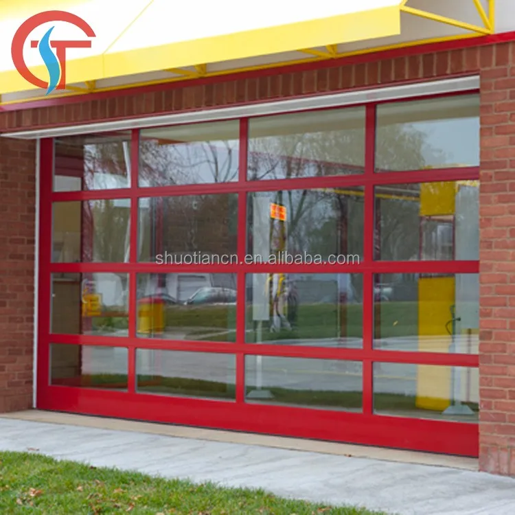 Aluminum Clear Frost Glass Panel Garage Doors Prices For Sale